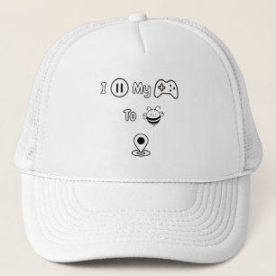 I Paused My Game To Be Here - Funny Kids Edition Trucker Hat
