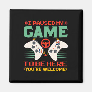 I Paused My Game To Be Here Thanksgiving Kid Boys Magnet