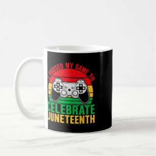 I Paused My Game To Celebrate Juneteenth Gamer Boy Coffee Mug