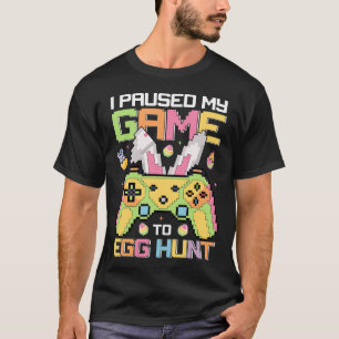 i paused my game to egg hunt, retro, vintage T-Shirt