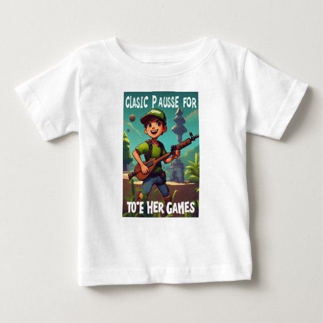 I Paused My Retro Gaming to Be Here" Funny T-Shirt (Front)