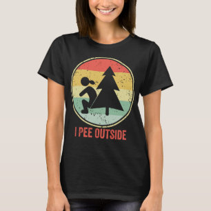 I Pee Outside Retro Vintage Funny Camping saying T-Shirt