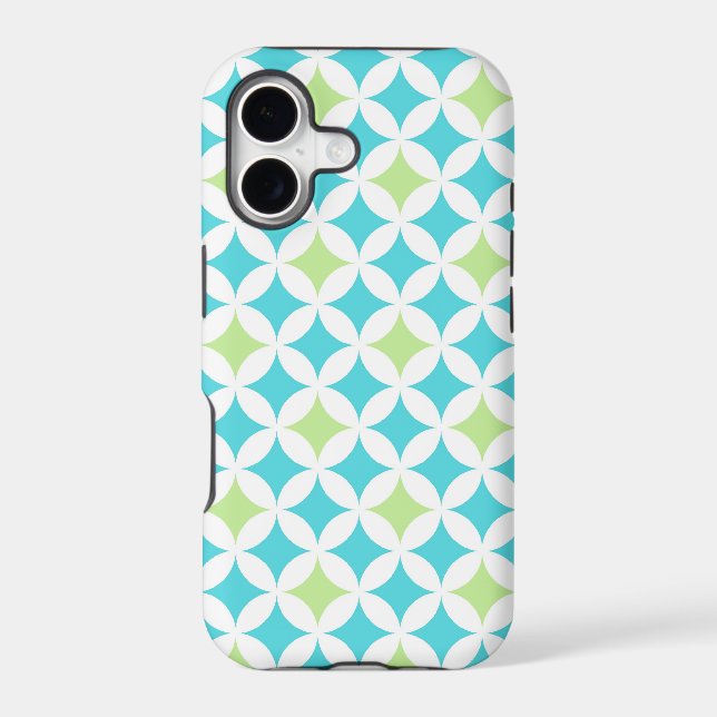 i Phone 5 Teal Geometric Pattern (Back)