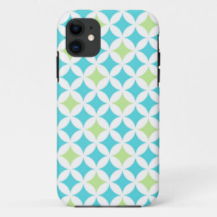 i Phone 5 Teal Geometric Pattern iPhone 11 Case