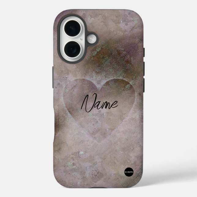 I phone Case Heart Mixed Colours HAMbWG (Back)