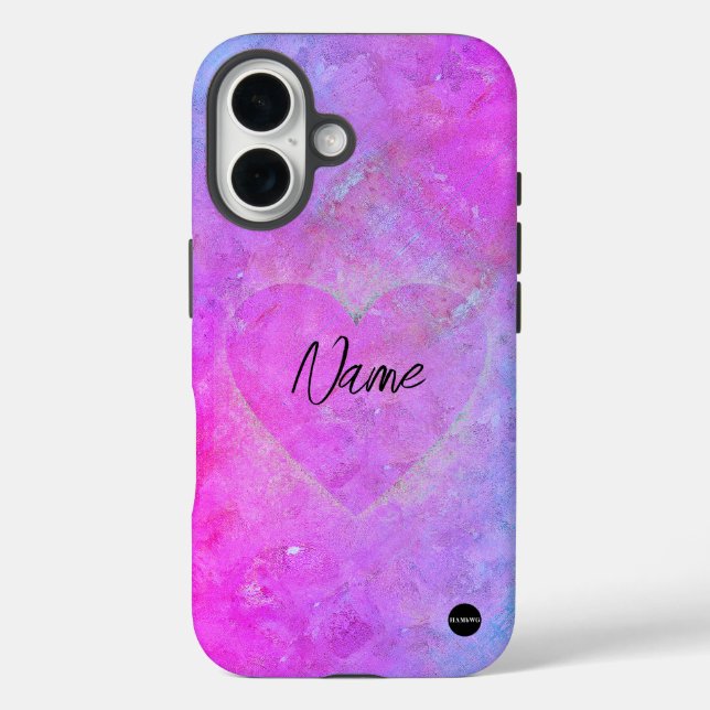 I phone Case Heart Mixed Violet Colours HAMbWG (Back)