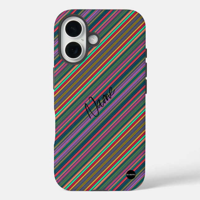 I phone Case Vertical Neon Colours HAMbWG (Back)