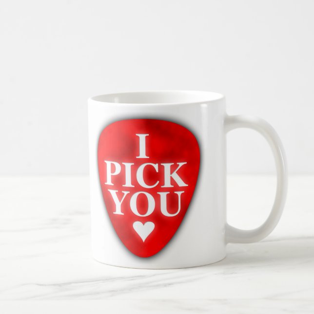 I Pick You Mug-Red With Heart Coffee Mug (Right)