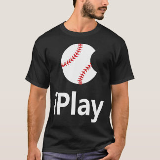 i play baseball Logo baseball funny s baseball glo T-Shirt