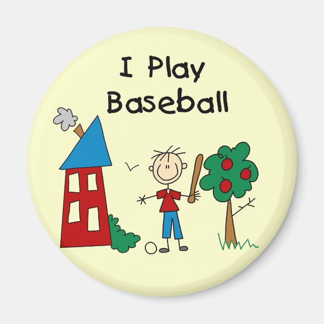 I Play Baseball Magnet (Front)