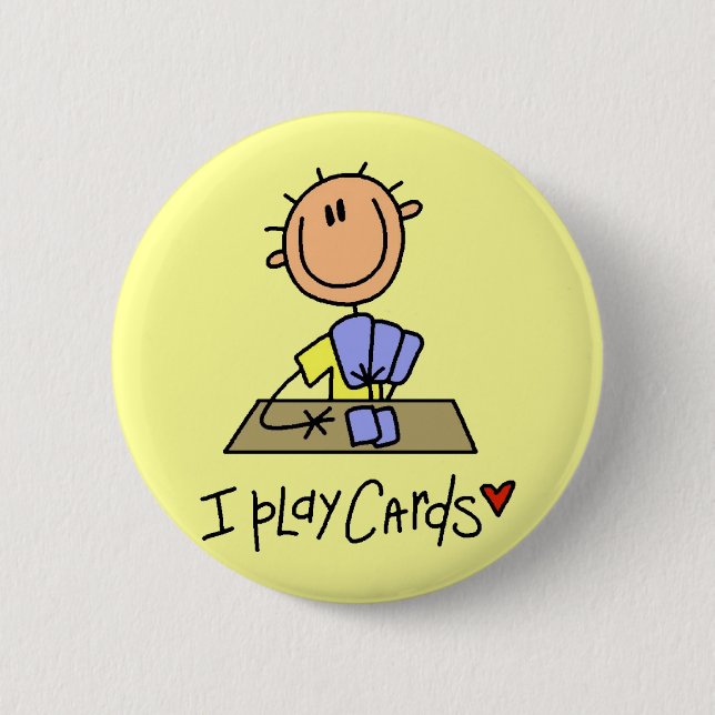 I Play Cards Tshirts and Gifts 6 Cm Round Badge (Front)