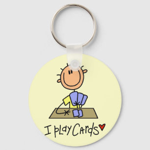 I Play Cards Tshirts and Gifts Key Ring