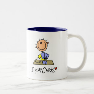 I Play Cards Tshirts and Gifts Two-Tone Coffee Mug