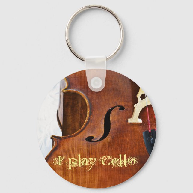 I play Cello Key Ring (Front)