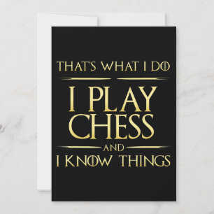 i play chess and i know things chess player holiday card