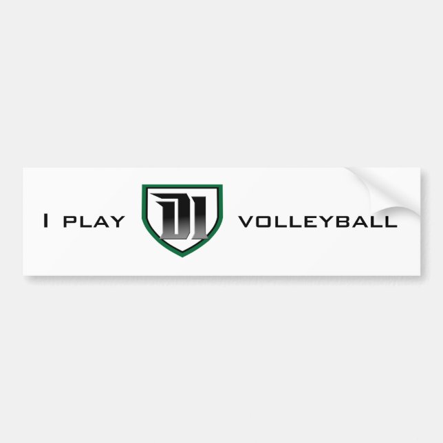 I play D1 volleyball: Bumper Sticker (Front)