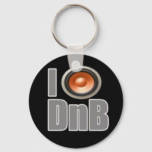 I PLAY DnB Drum and Bass music shirts and gear Key Ring