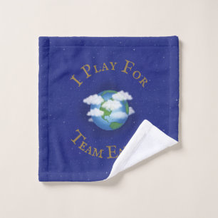 "I Play For Team Earth" Custom Global Activism Bath Towel Set