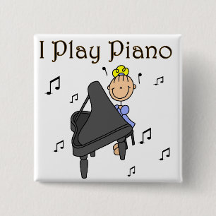 I Play Piano Button