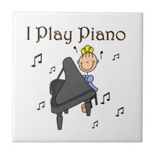 I Play Piano T-shirts and Gifts Ceramic Tile