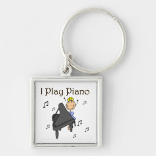 I Play Piano T-shirts and Gifts Key Ring