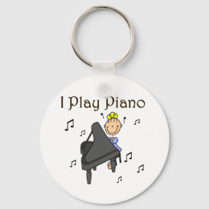 I Play Piano T-shirts and Gifts Key Ring
