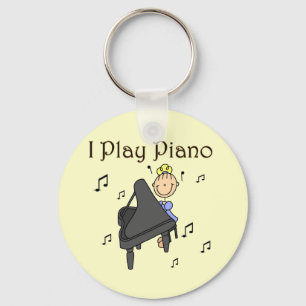 I Play Piano T-shirts and Gifts Key Ring