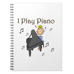 I Play Piano T-shirts and Gifts Notebook