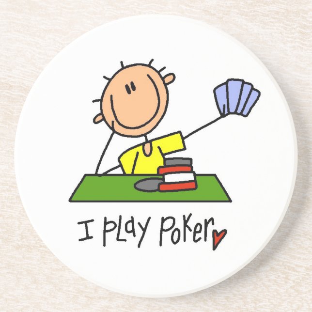 I Play Poker Coaster (Front)