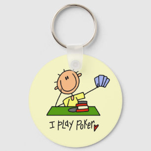 I Play Poker Key Ring