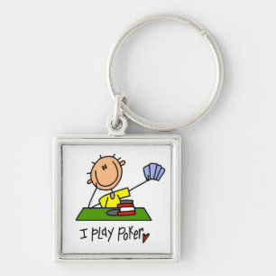 I Play Poker Key Ring