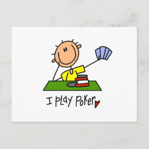 I Play Poker Postcard