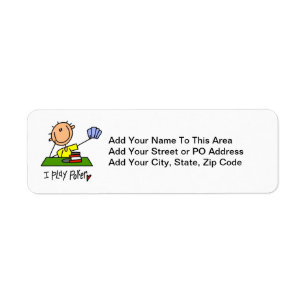 I Play Poker Return Address Label