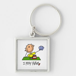 I Play Poker Tshirts and Gifts Key Ring