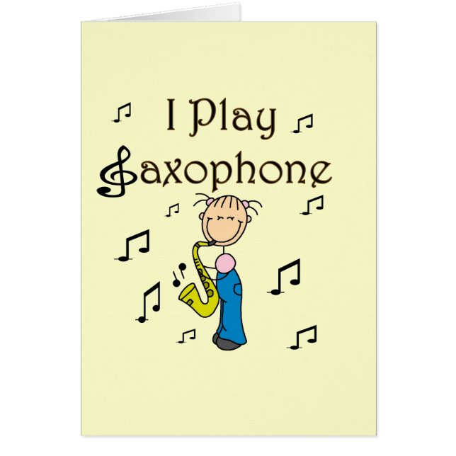I Play Saxophone Stick Figure T-shirts and Gifts (Front)
