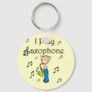 I Play Saxophone T-shirts and Gifts Key Ring