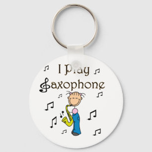 I Play Saxophone T-shirts and Gifts Key Ring