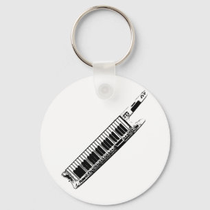 I Play the Keytar Key Ring