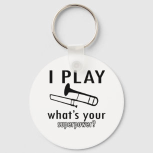 I play the trombone key ring