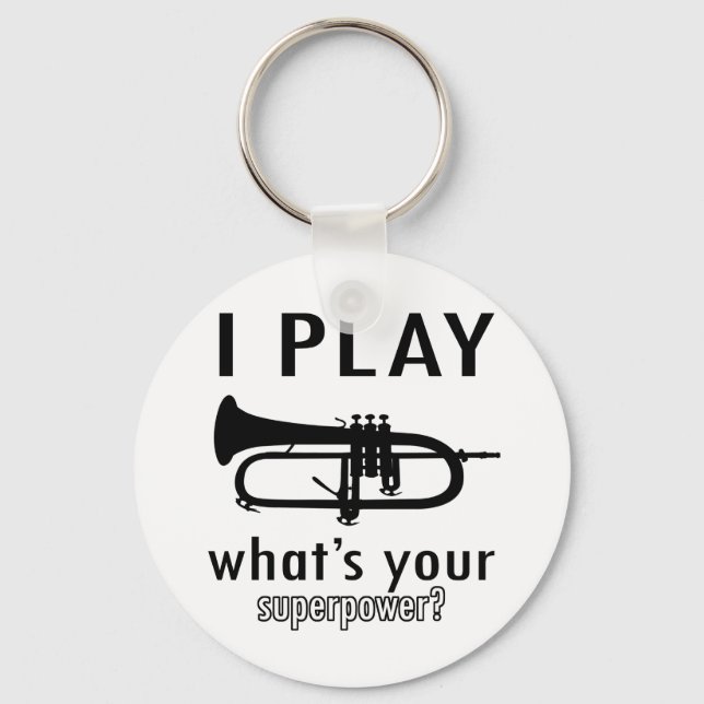 I play the trumpet key ring (Front)