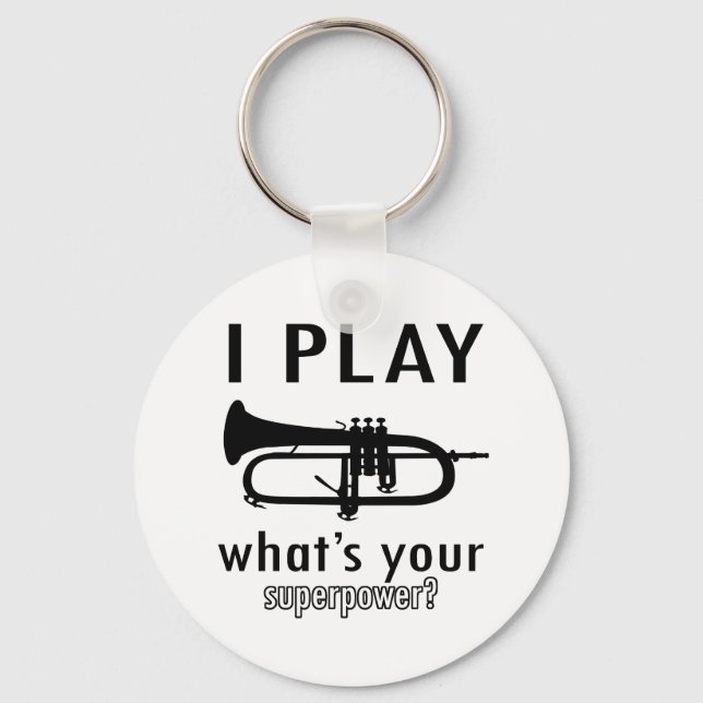 I play the trumpet key ring (Front)