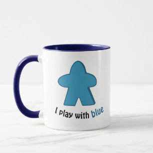 I Play with Blue Meeples Mug