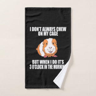 I Play With Guine Pig In The Morning Hand Towel