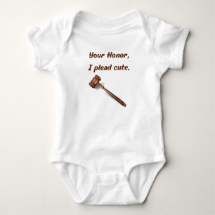 I Plead Cute. Baby Bodysuit