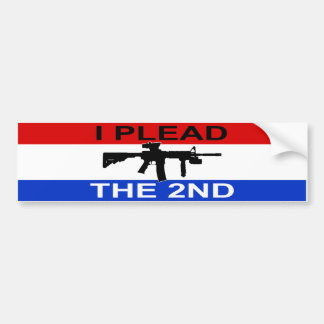 I Plead The 2nd Bumper Sticker
