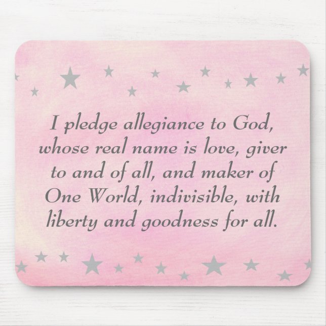 I pledge allegiance to God, mousepad (Front)