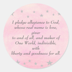 I pledge allegiance to God, stickers