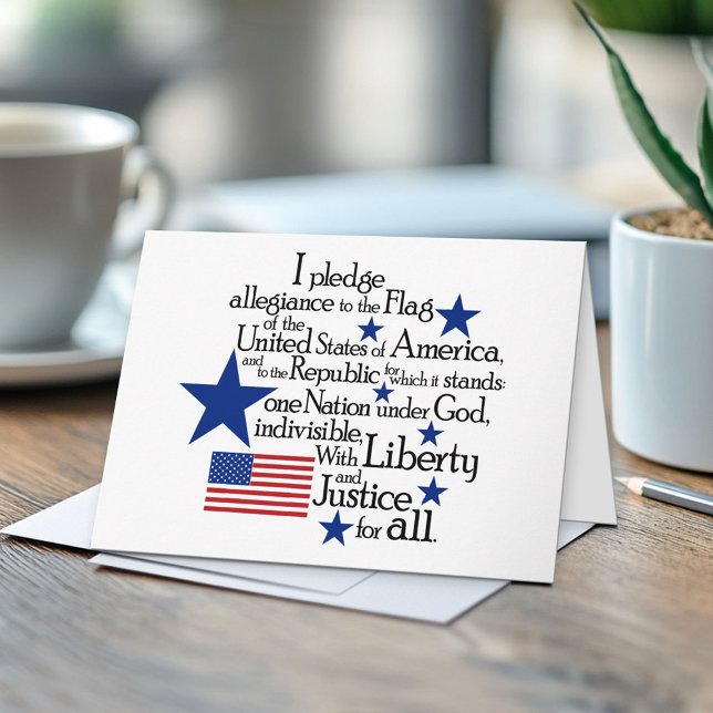 I pledge Allegiance to the flag of the United Card (Custom Greeting Card)