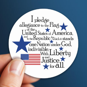 I pledge Allegiance to the flag of the United Classic Round Sticker