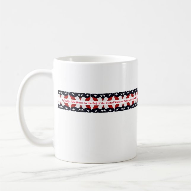 I Pledge Allegiance With Flag Coffee Mug (Left)